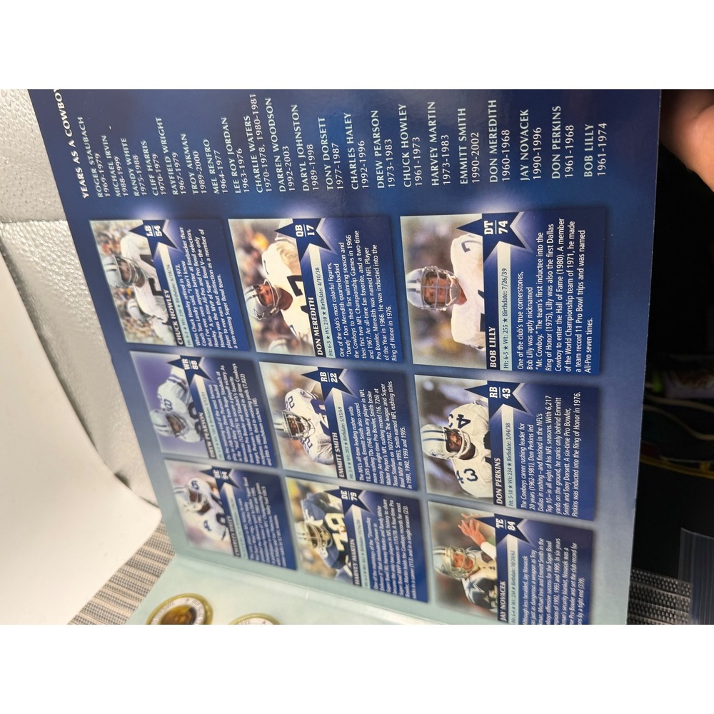 Dallas Cowboys Legends Medallion Collection 22 Coins 2007 Ticket Stubs Pogs Lot - Picture 12 of 12